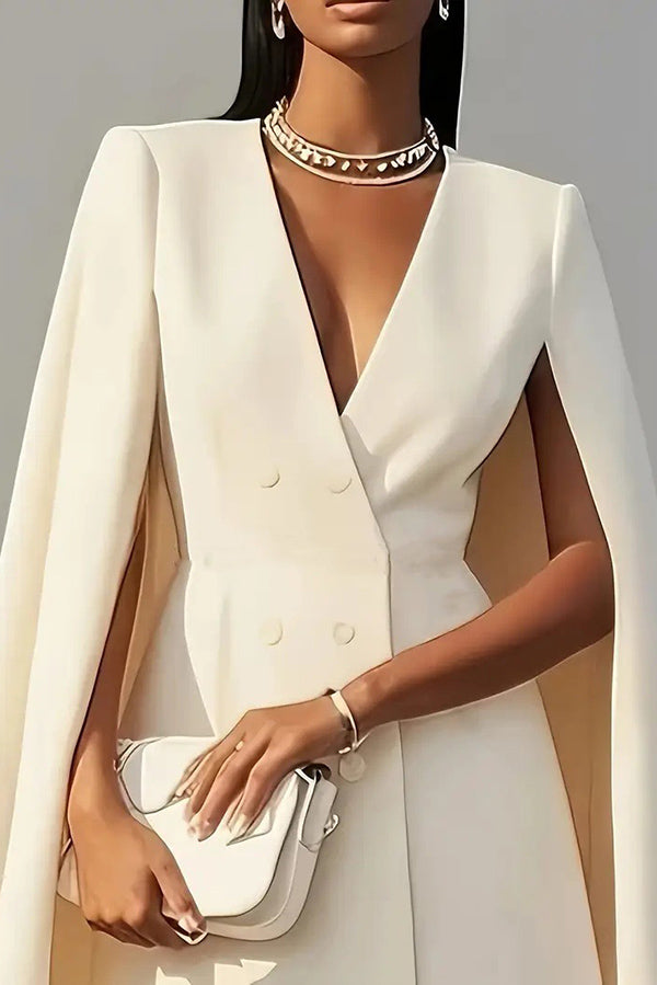 Double-Breasted Cape Mini Dress - view 5
