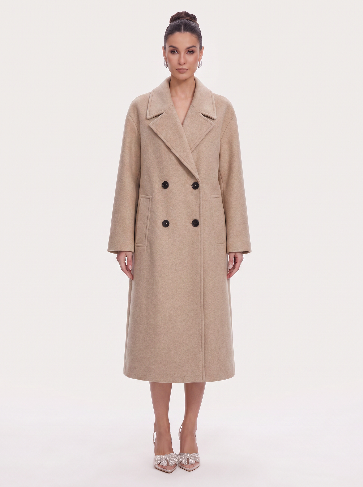 Double-Breasted Blend Overcoat in Six Colors - view 2