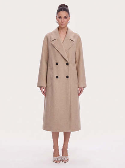 Double-Breasted Blend Overcoat in Six Colors - view 2