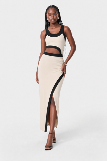 Cut-Out Jersey Midi Dress - view 2