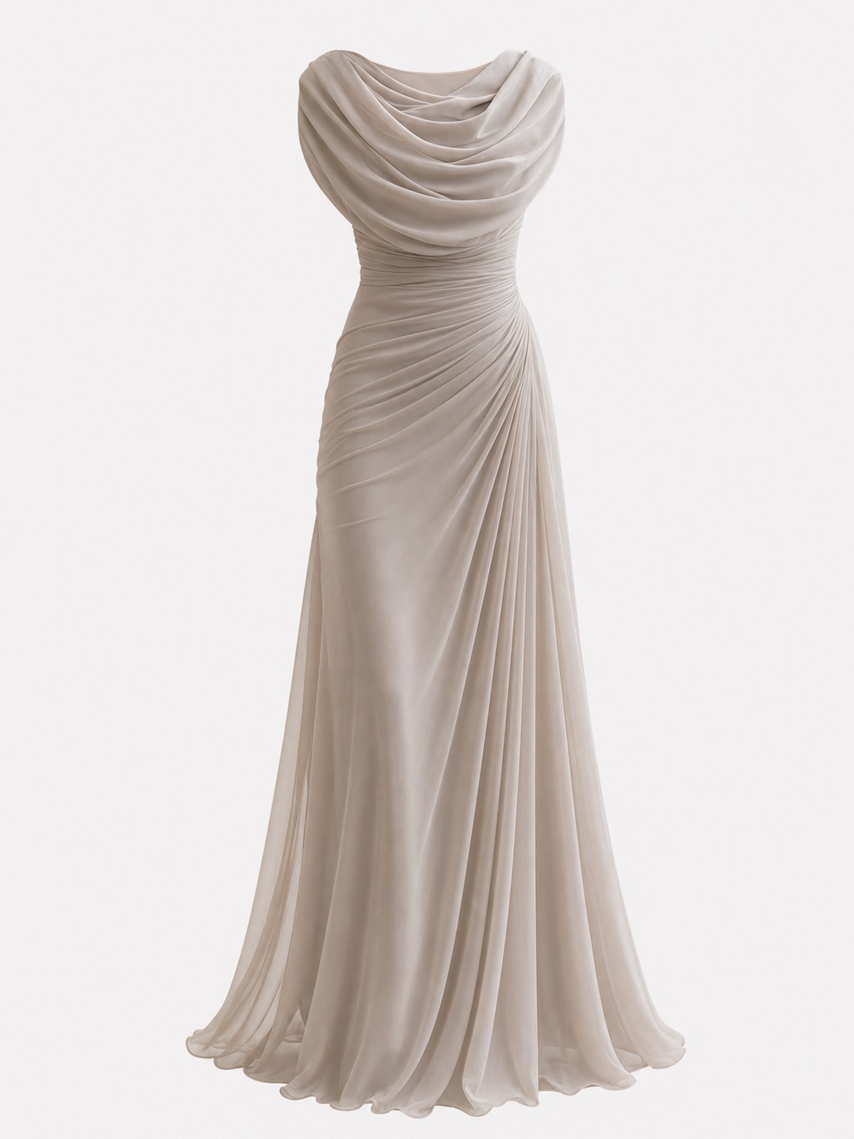 Ruched Sleeveless Maxi Dress - 1