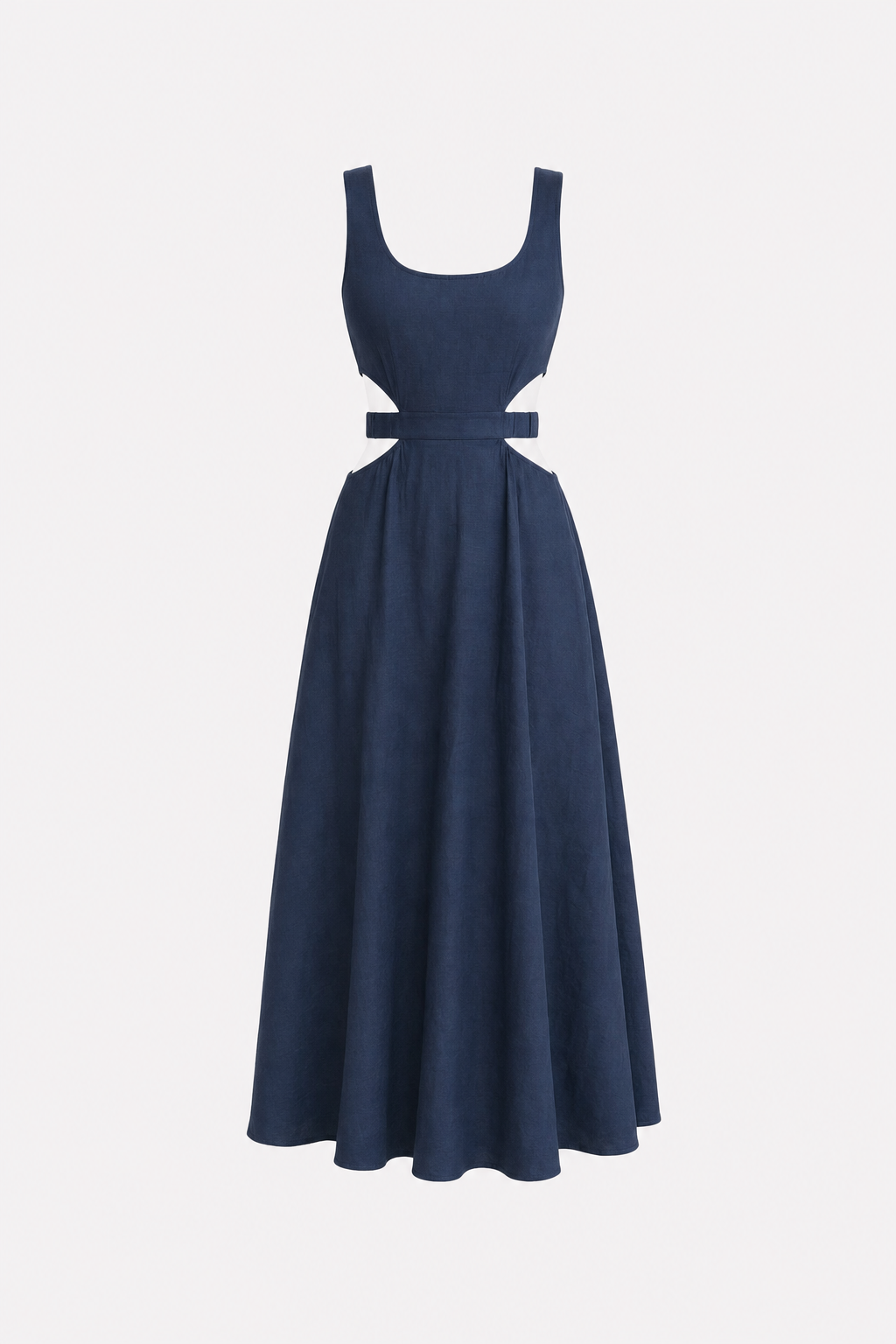 Cotton Linen Cutout Maxi Dress - view 7