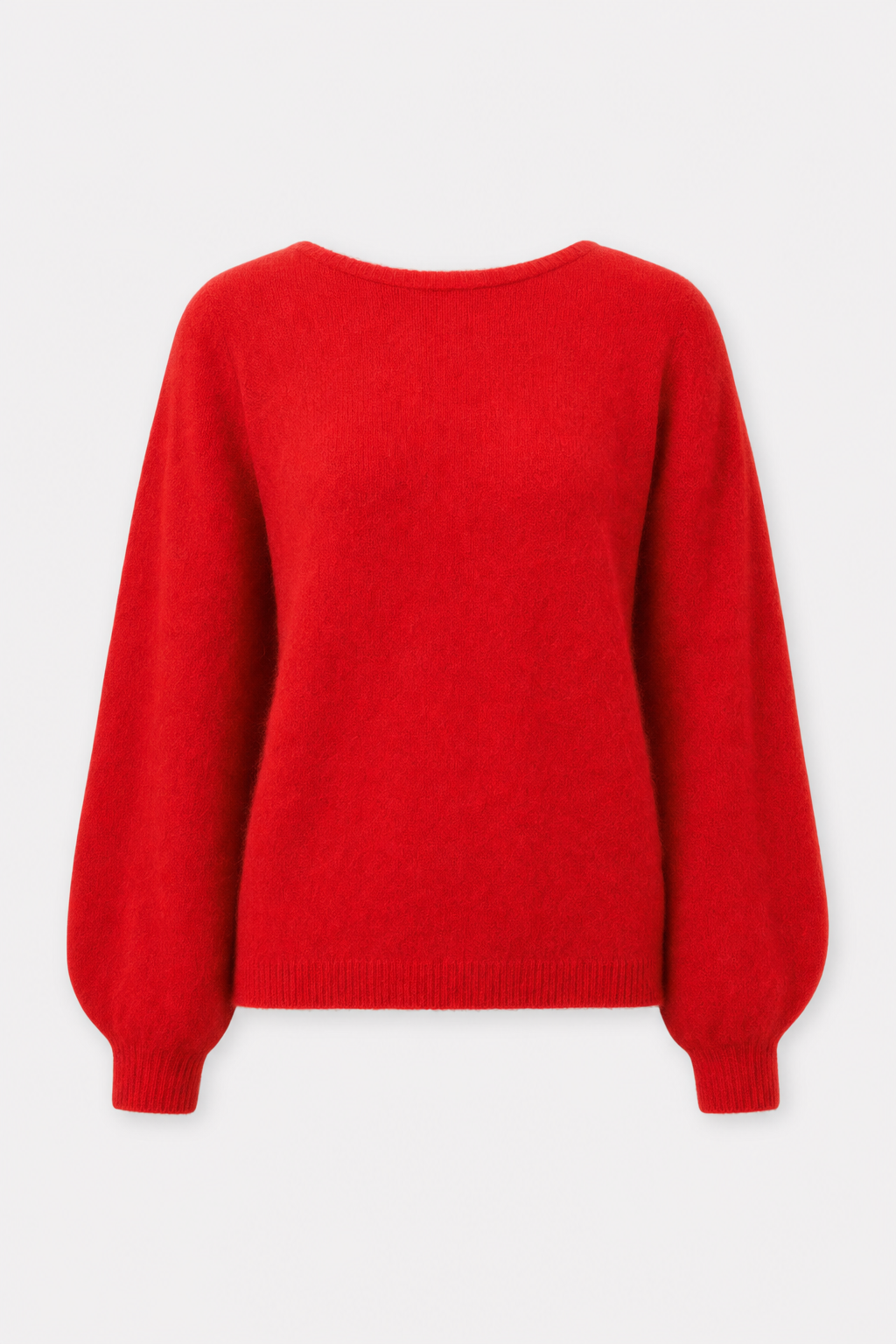 Red Wool Sweater With Twisted-Back Detail - 1
