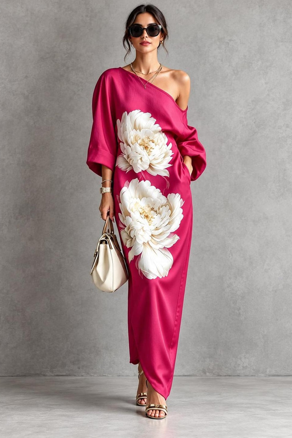 Cotton-Blend Maxi Dress With One-Shoulder Asymmetric Hem - 5