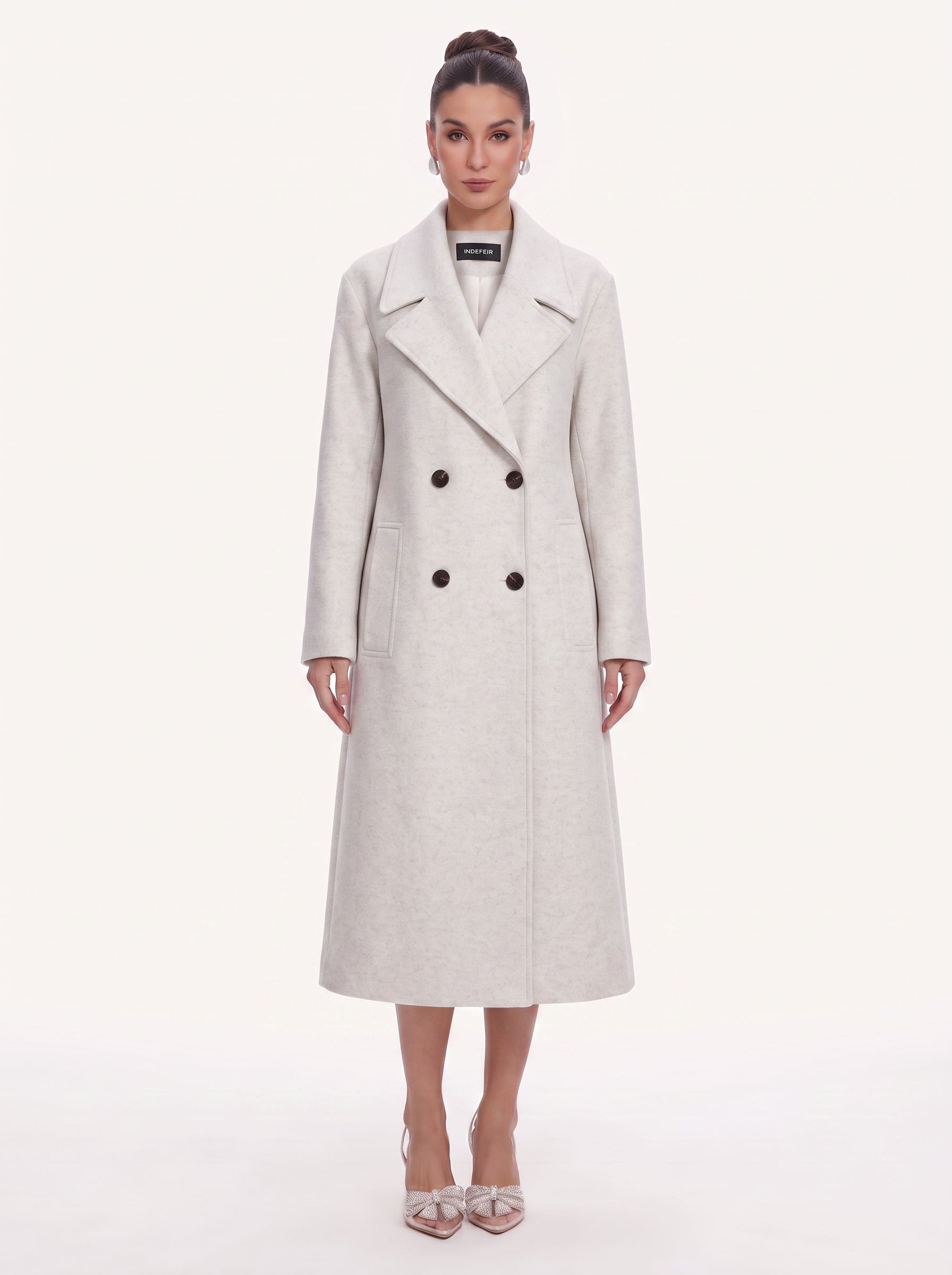 Double-Breasted Blend Overcoat in Six Colors - view 4