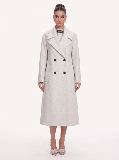 Double-Breasted Blend Overcoat in Six Colors - view 4