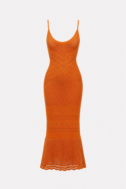 Crisscross Back Knit Maxi Slip Dress - view 5