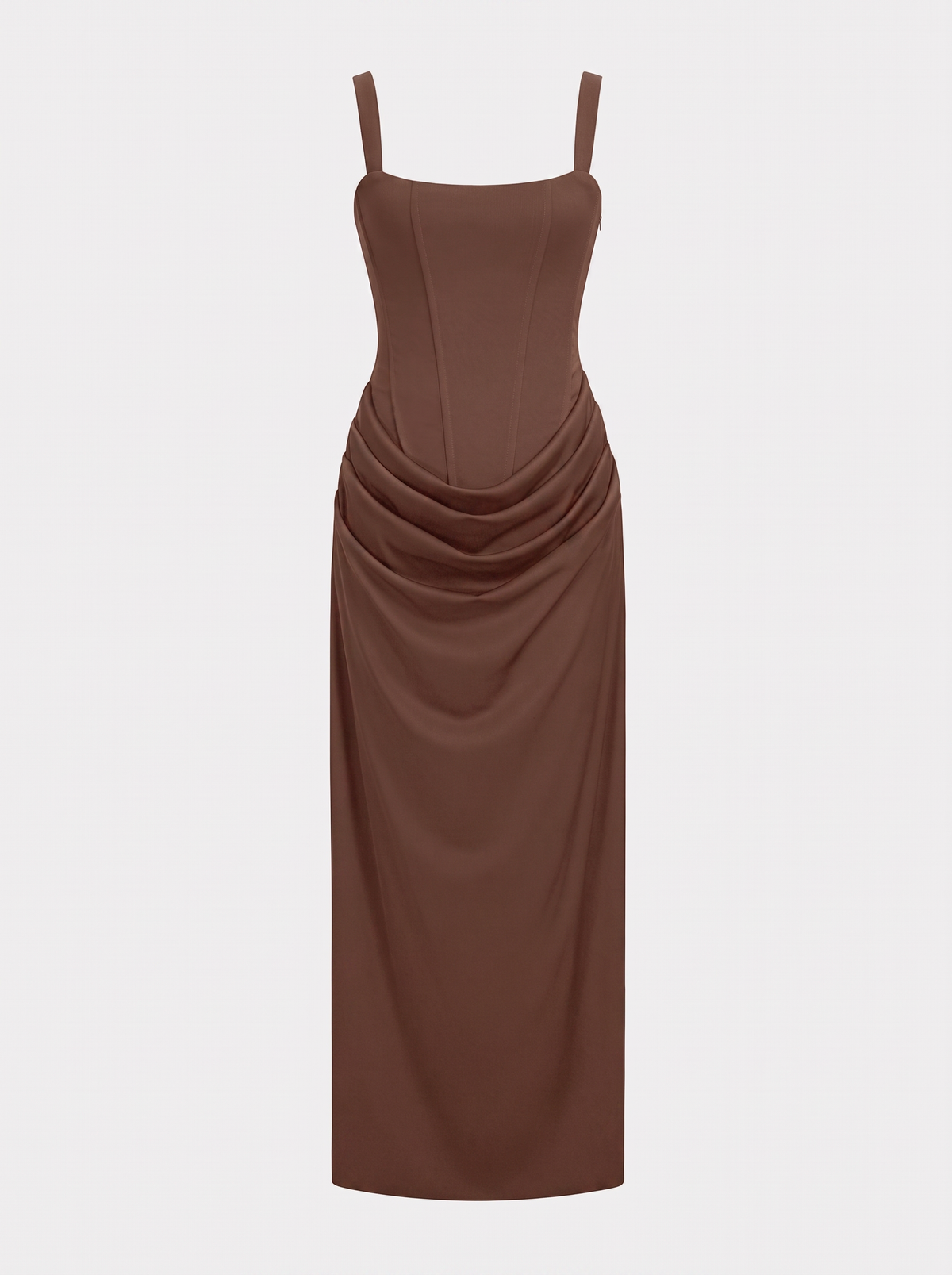 Ruched Tie-Back Jersey Maxi Dress - view 9