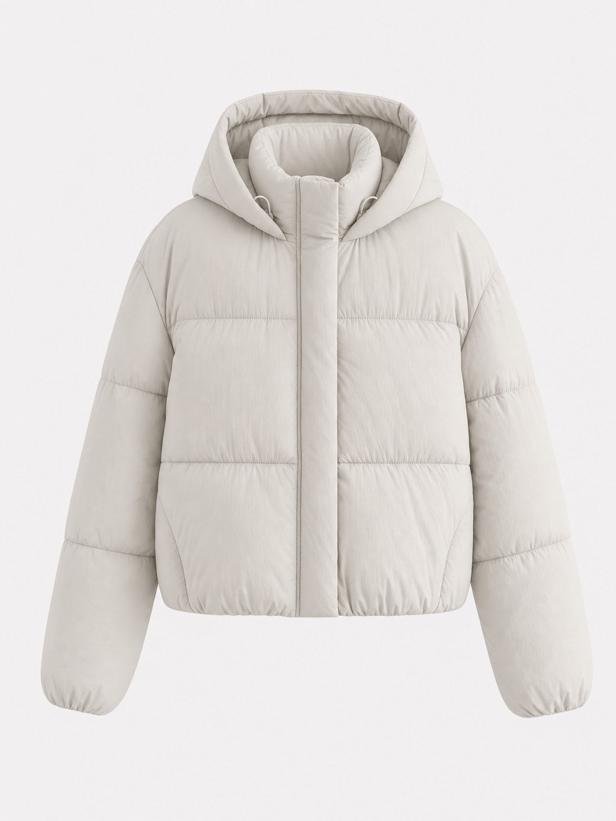 Quilted Cozy Puffer Jacket With Oversized Hooded Fit - 1