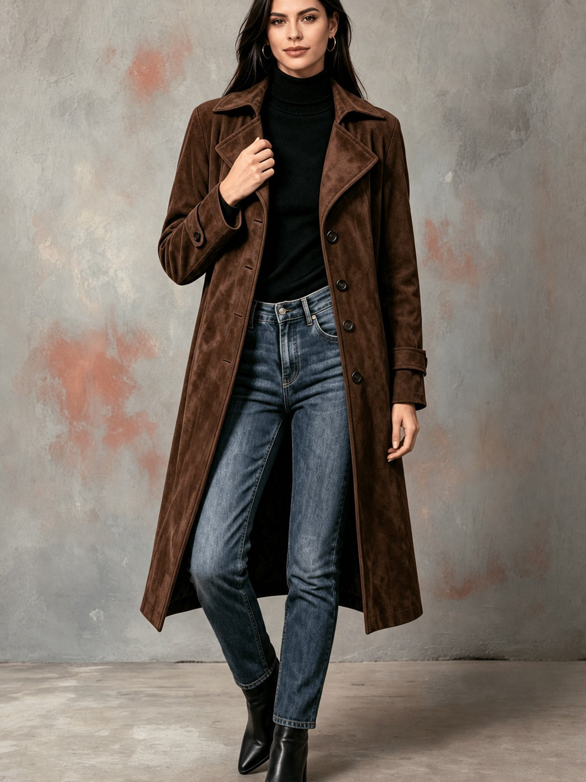 Elegant Longline Structured Coat Flattering Tailored Fit - 3