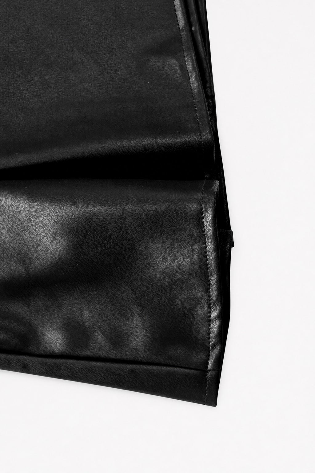 Faux Leather Notched Collar Jacket - 6