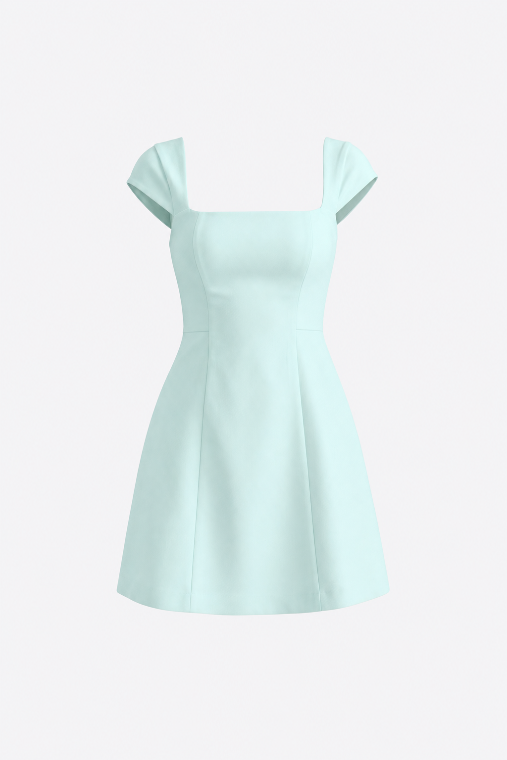 White satin A-line cap sleeve dress - view 12