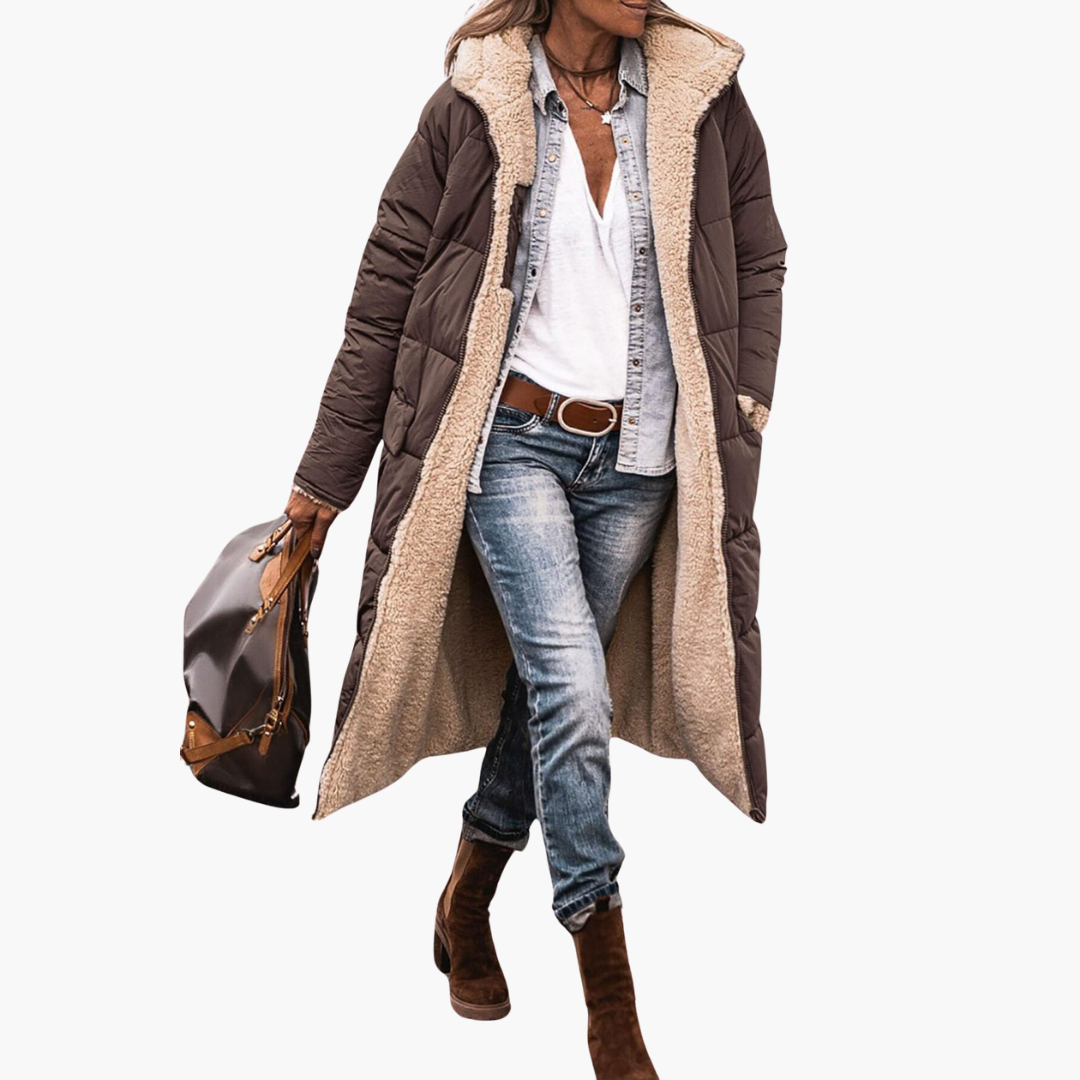 Long reversible tailored coat - view 2
