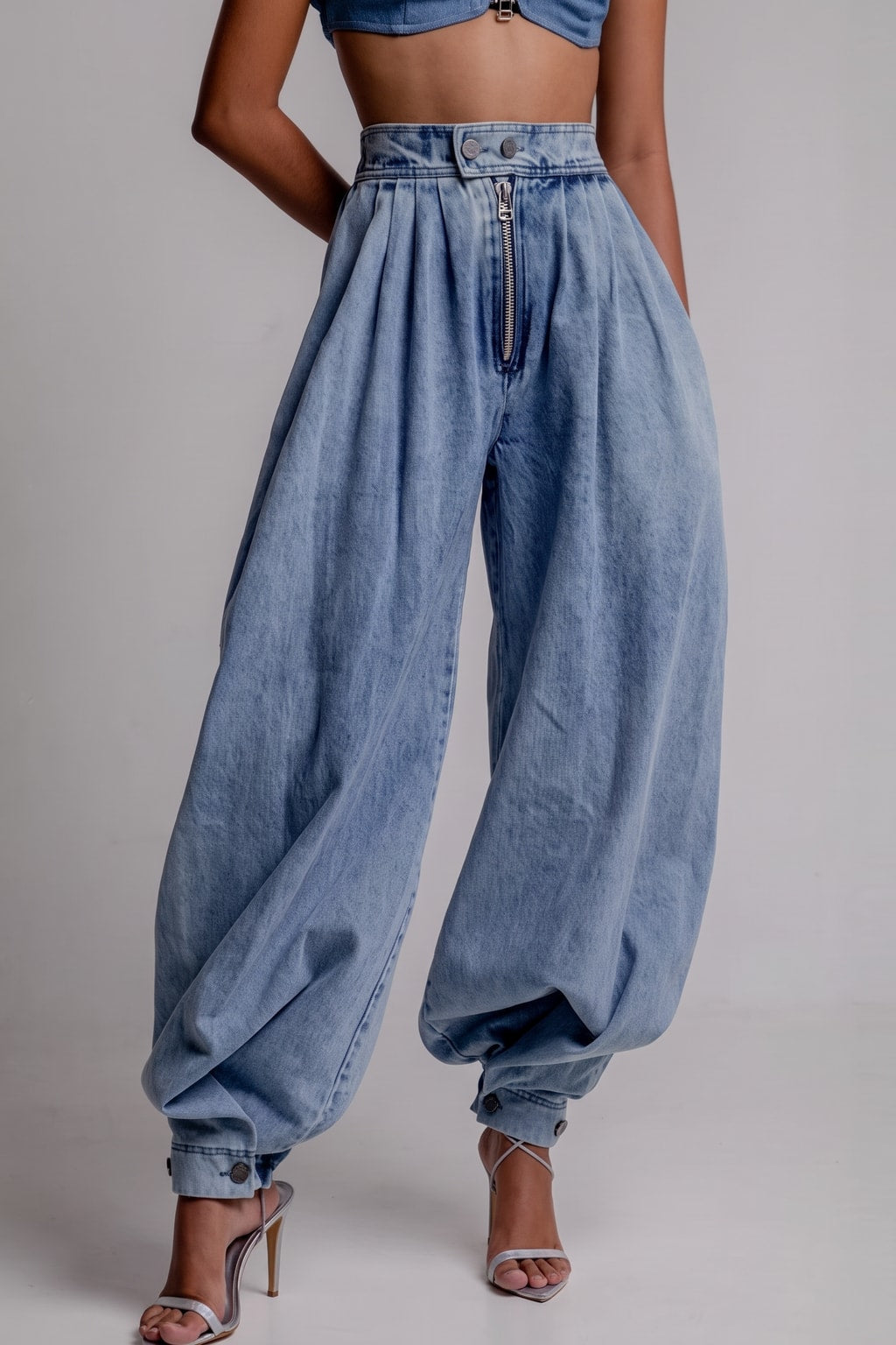 Denim High-Waist Vintage Loose Jeans - 3