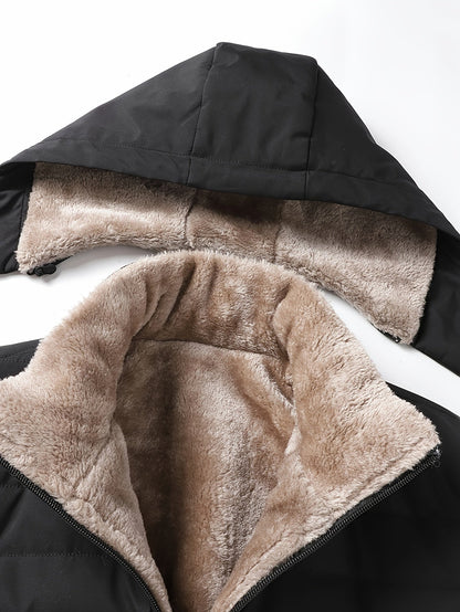 Hooded Insulated Quilted Winter Coat - view 8