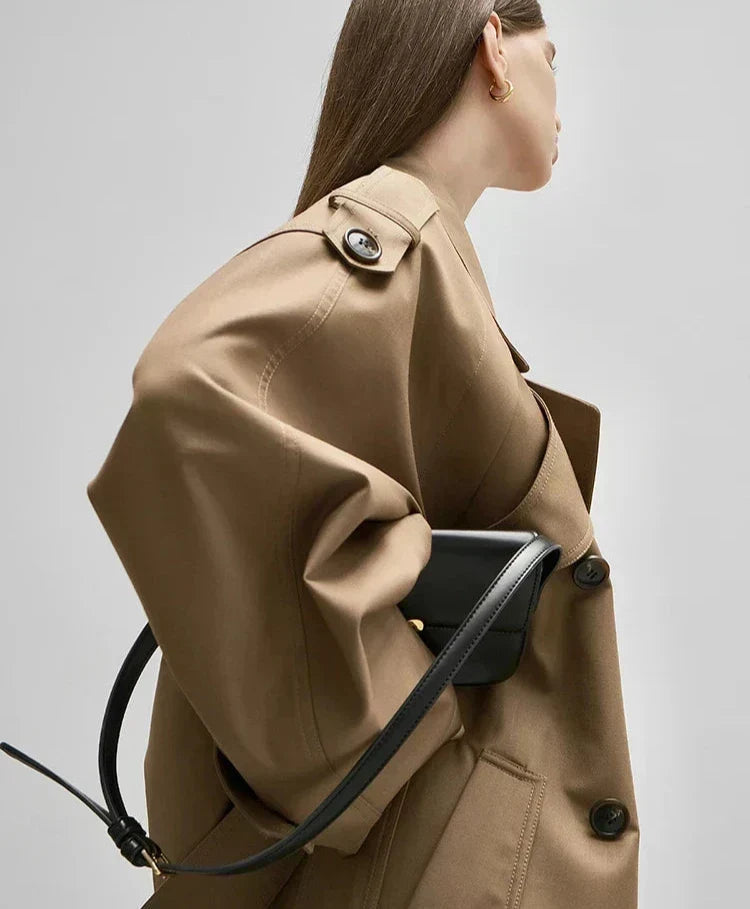 Oversized Polyester Trench Coat - view 4