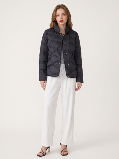 Quilted Button-Front Jacket - view 4