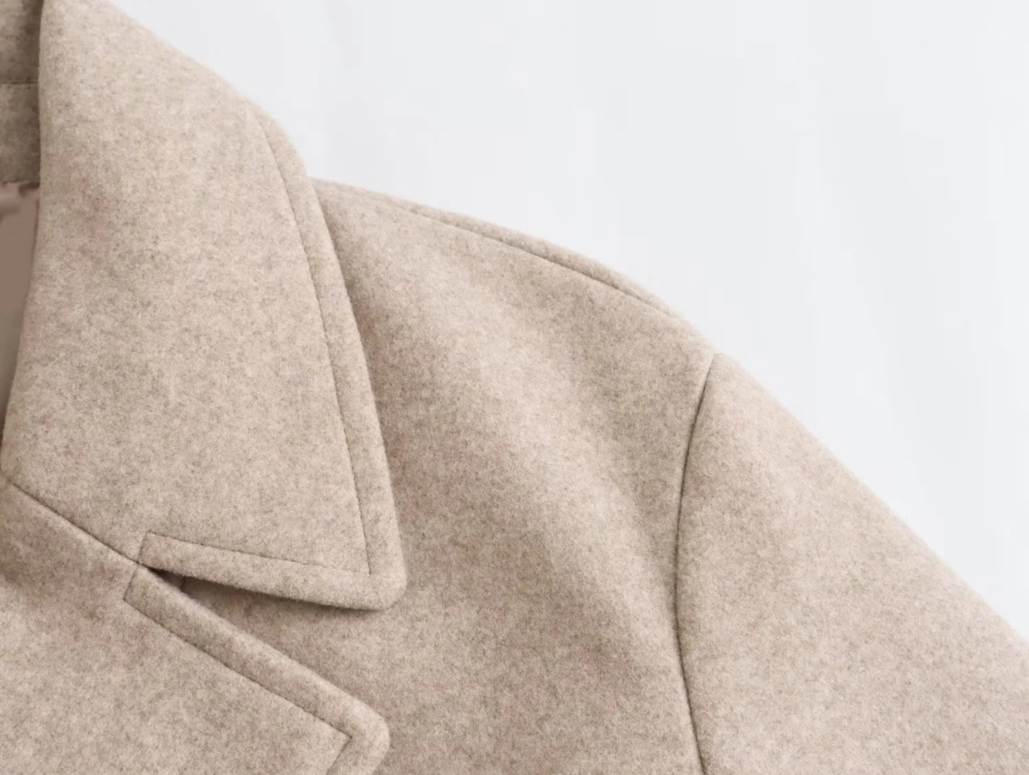 Double-Breasted Blend Overcoat in Six Colors - view 13