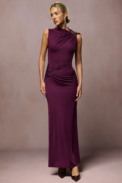 Ruched Sleeveless Maxi Dress - view 2