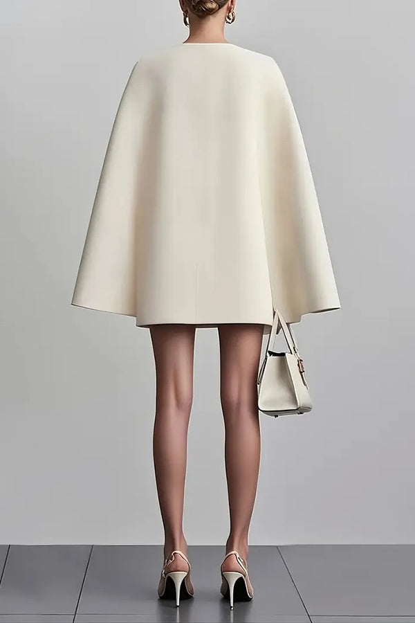 Double-Breasted Cape Mini Dress - view 8