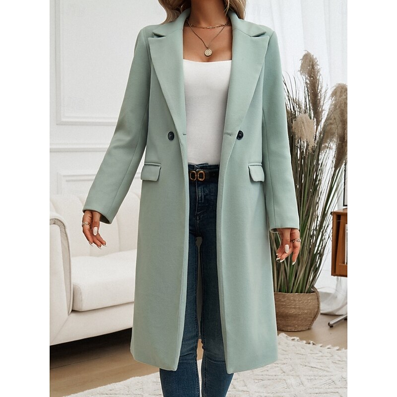 Tailored longline coat with pockets - view 10