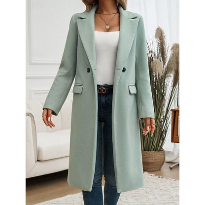 Tailored longline coat with pockets - view 10