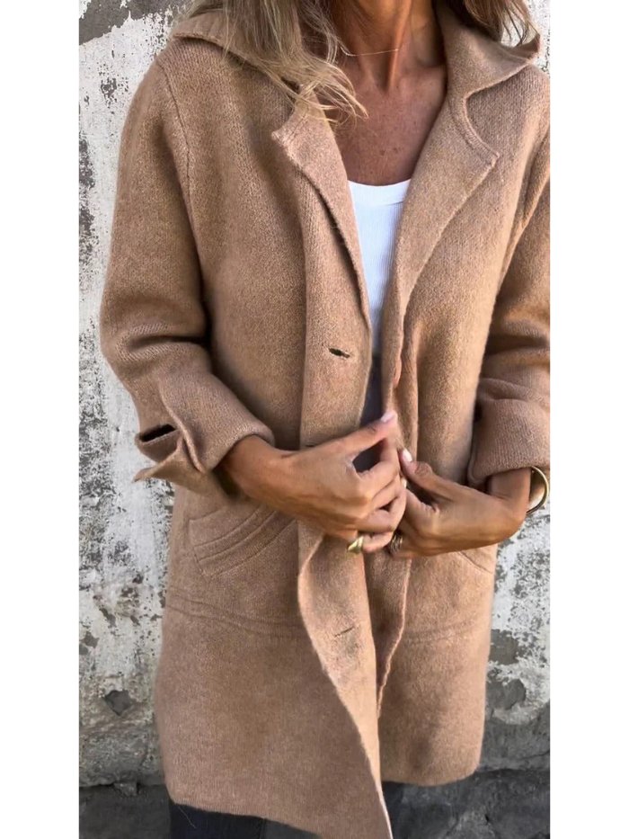 Tailored lapel collar button front coat - view 6
