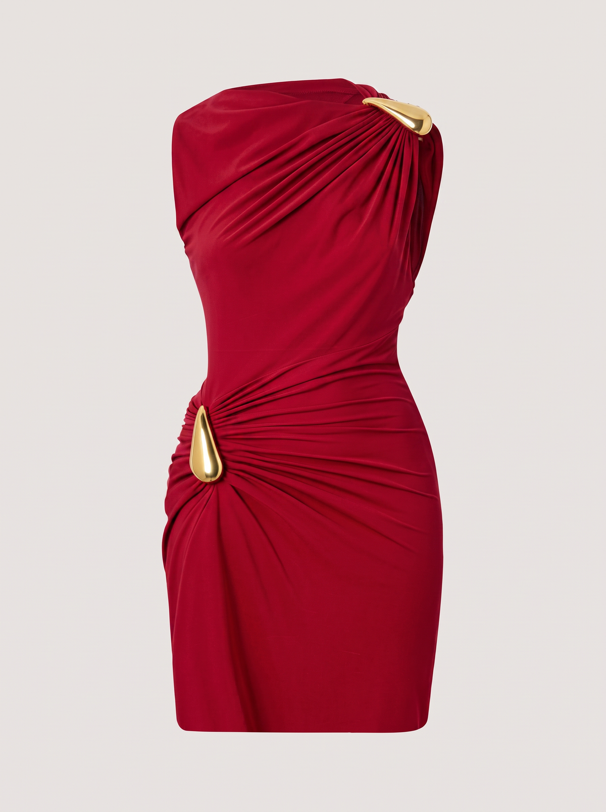 Metallic Jersey Sleeveless Mini Dress