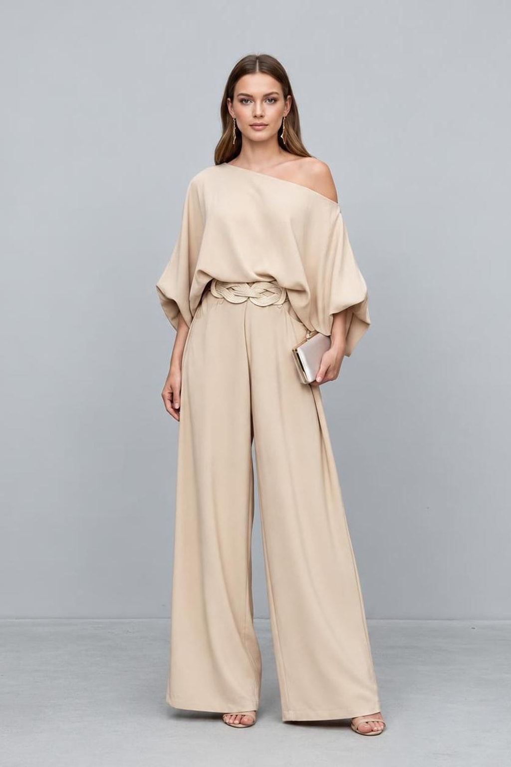 Lightweight Lounge Set With Wide-Leg Pants - 7