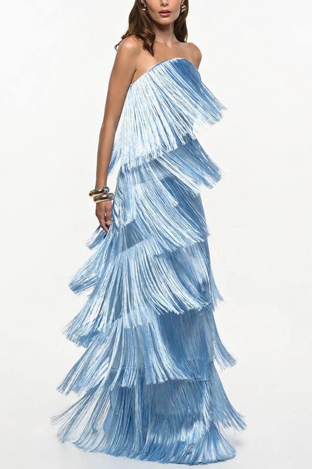 Off Shoulder Maxi Dress with Tassel Detail - 6