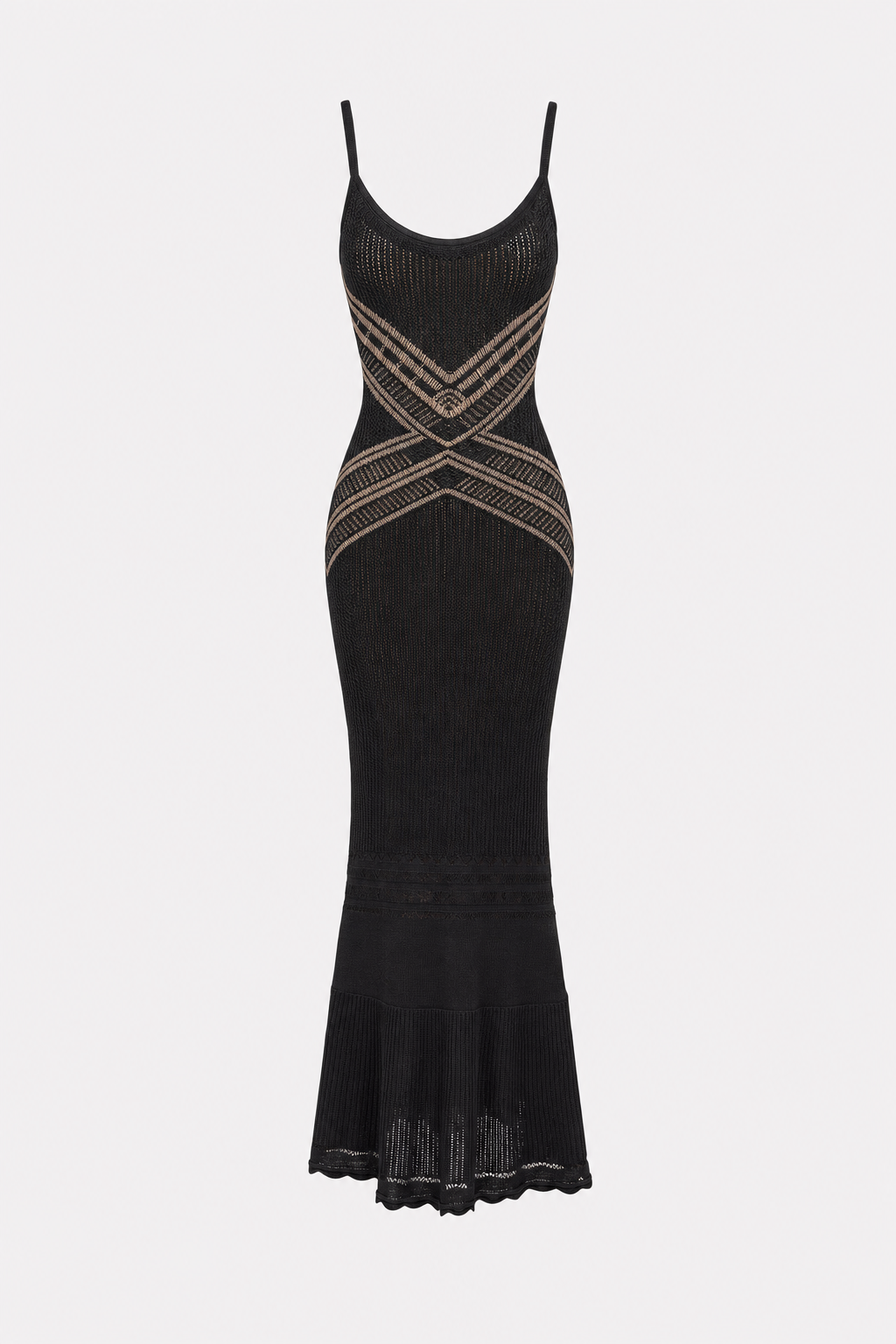 Crisscross Back Knit Maxi Slip Dress