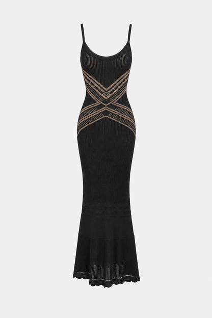 Crisscross Back Knit Maxi Slip Dress