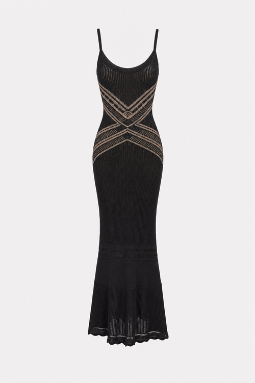 Crisscross Back Knit Maxi Slip Dress