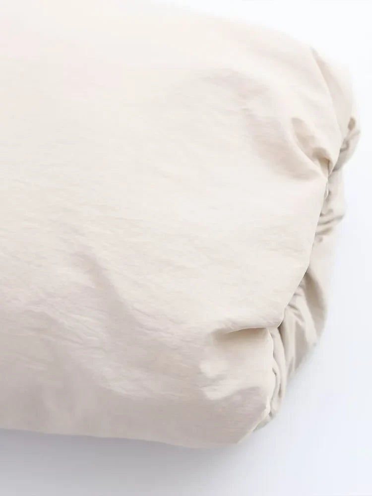 Oversized hooded quilted puffer jacket - view 6