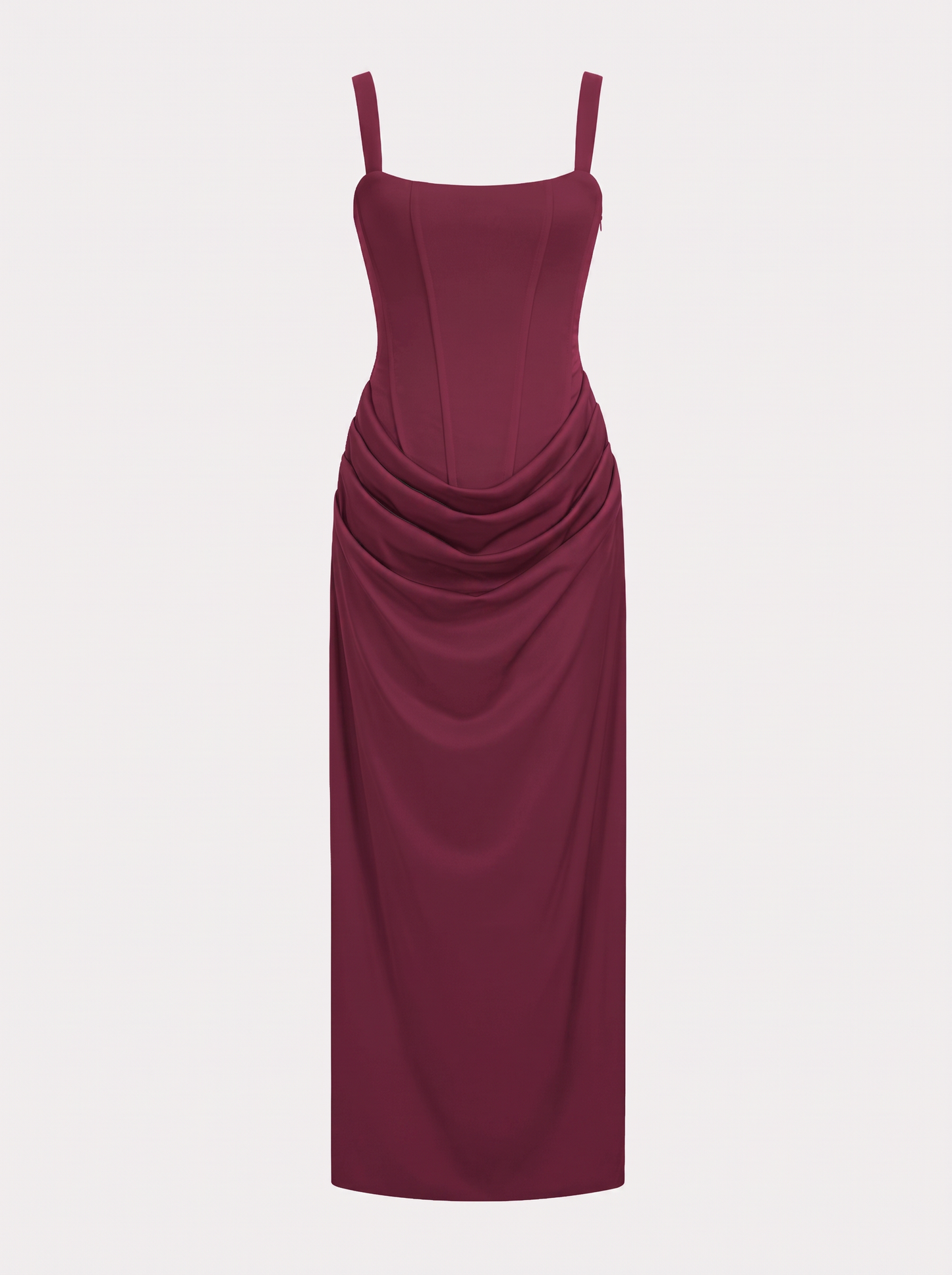 Ruched Tie-Back Jersey Maxi Dress