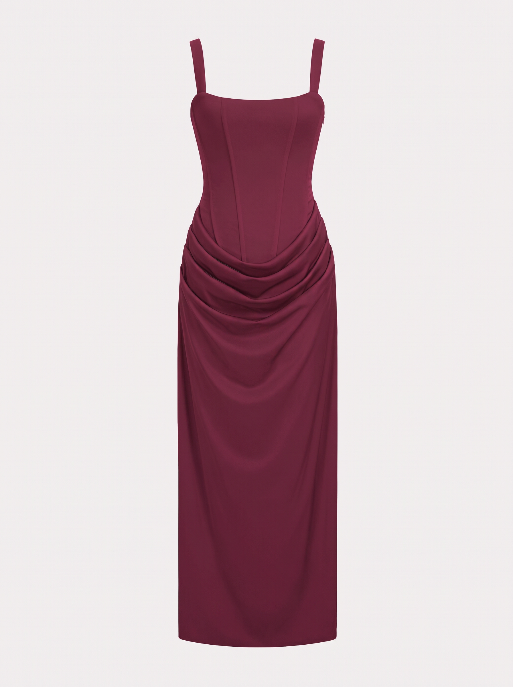 Ruched Tie-Back Jersey Maxi Dress