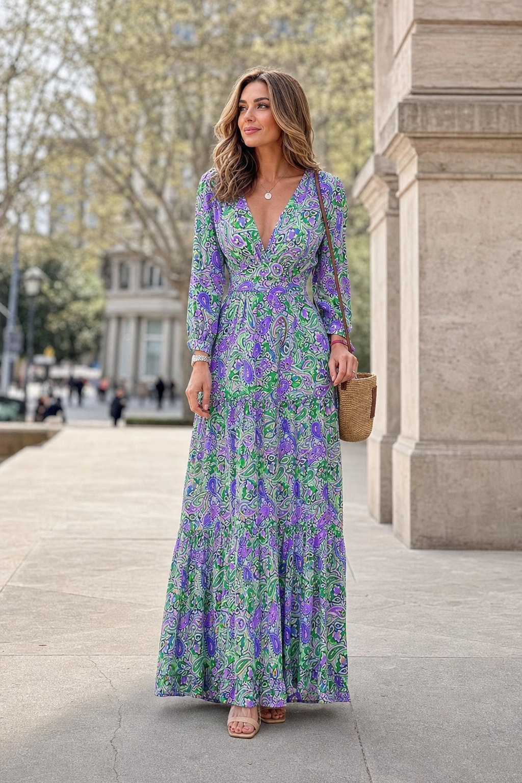 Cotton Blend Dress With Relaxed Fit - 5