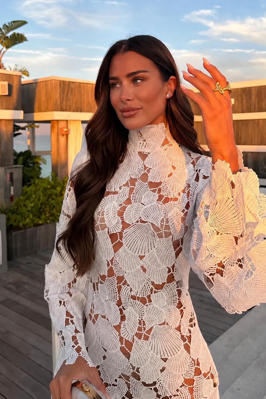 Mini Dress Elegant Crochet Hollow-out - 6