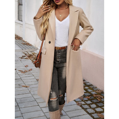 Tailored longline coat with pockets - view 9