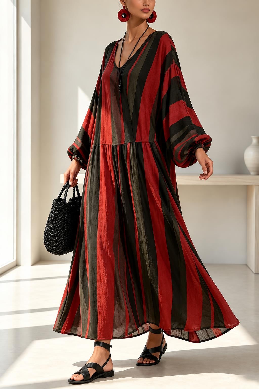 Polyester Striped Long Sleeve Set - 3