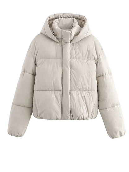Oversized hooded quilted puffer jacket - view 10