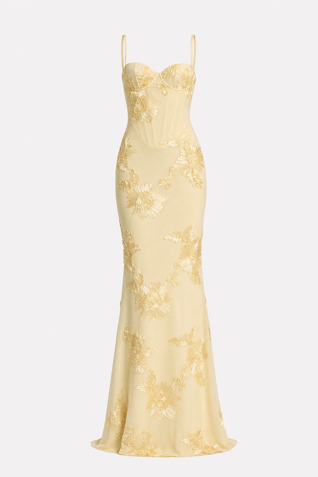 Floral Corset Maxi Dress – Sculpted Silhouette - 1