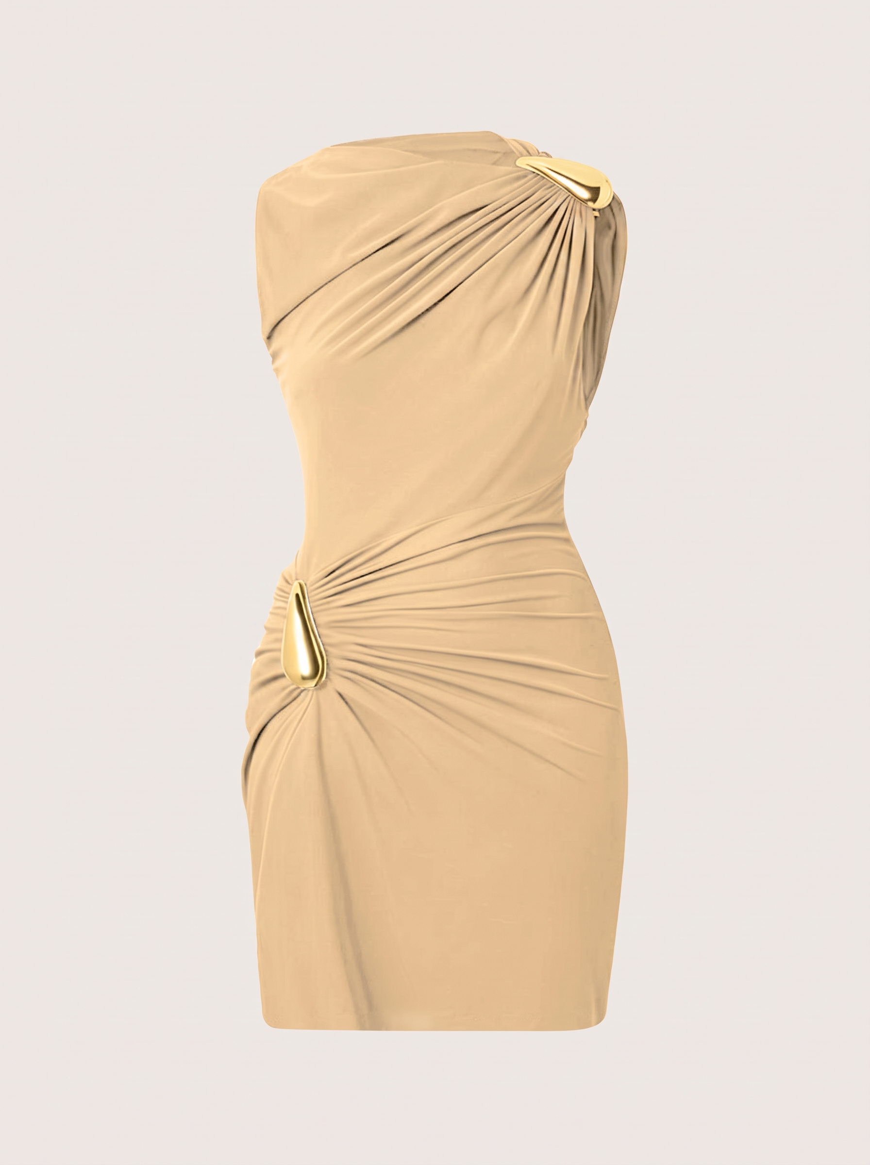 Metallic Jersey Sleeveless Mini Dress - view 9