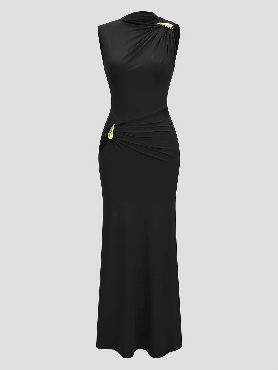 Ruched Sleeveless Maxi Dress - view 6