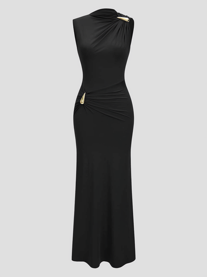 Ruched Sleeveless Maxi Dress - view 6