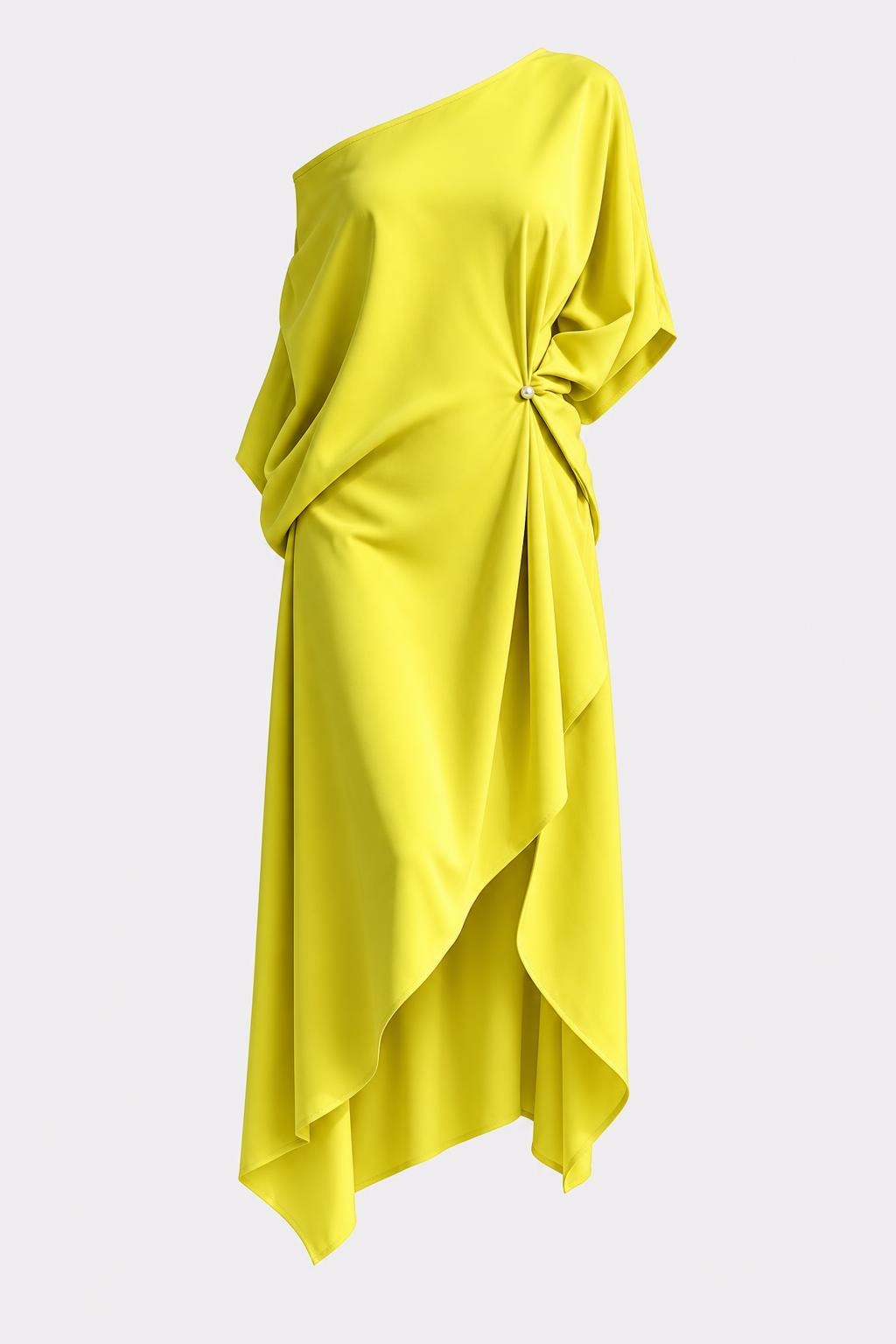Lightweight One-Shoulder Asymmetric Dress - 1