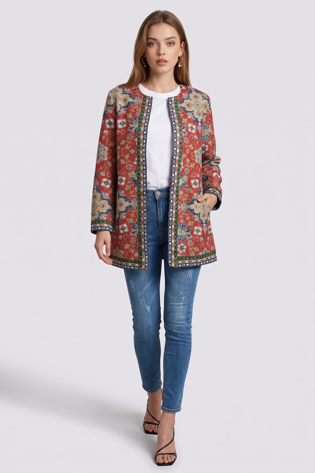 Open-Front Jacket With Relaxed Fit - 3
