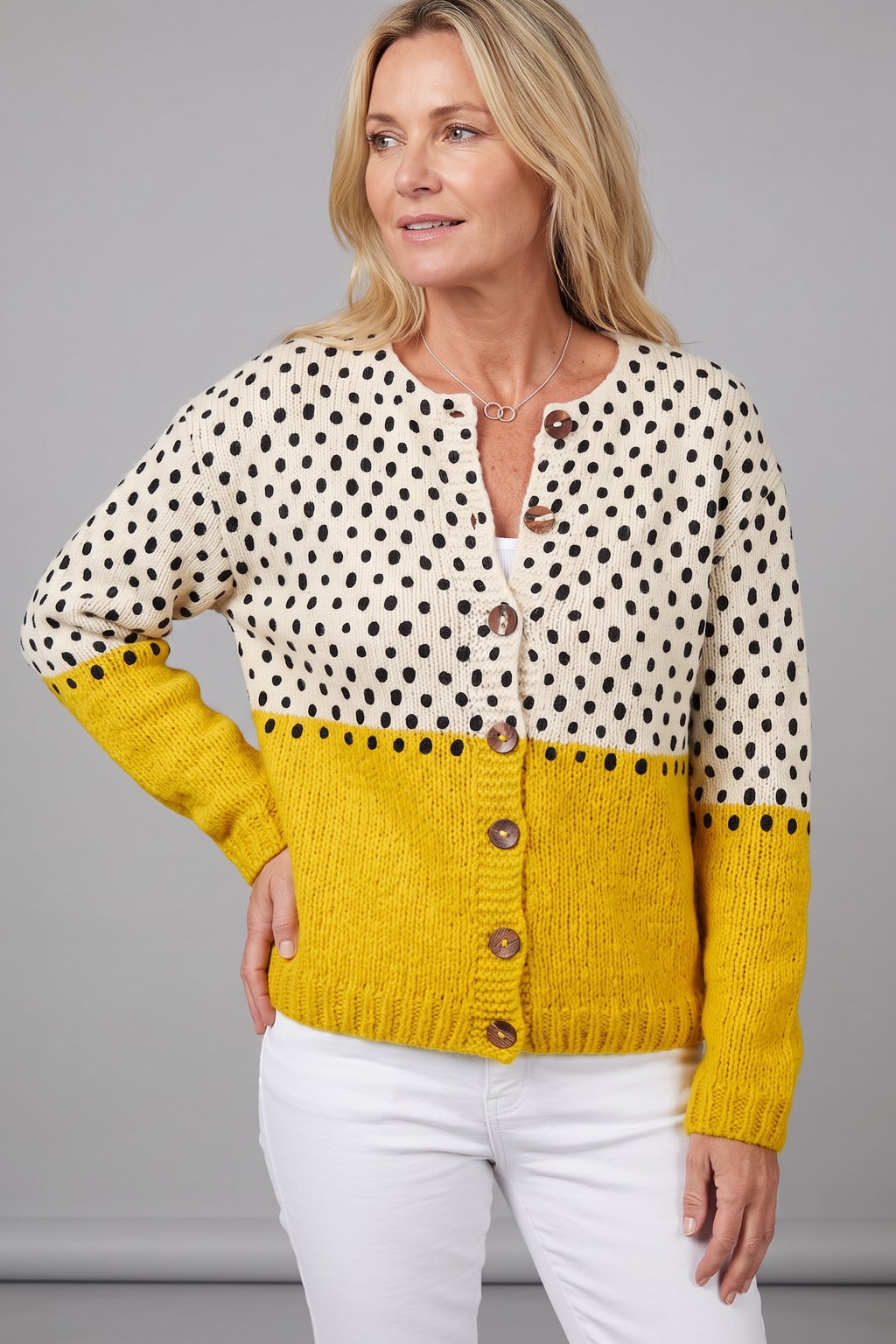 Knit Cardigan Open Front Layering Piece - 3