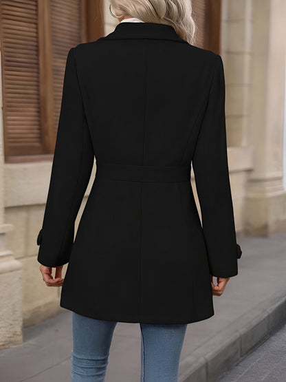 Notch Collar Belted Trench Coat - view 19