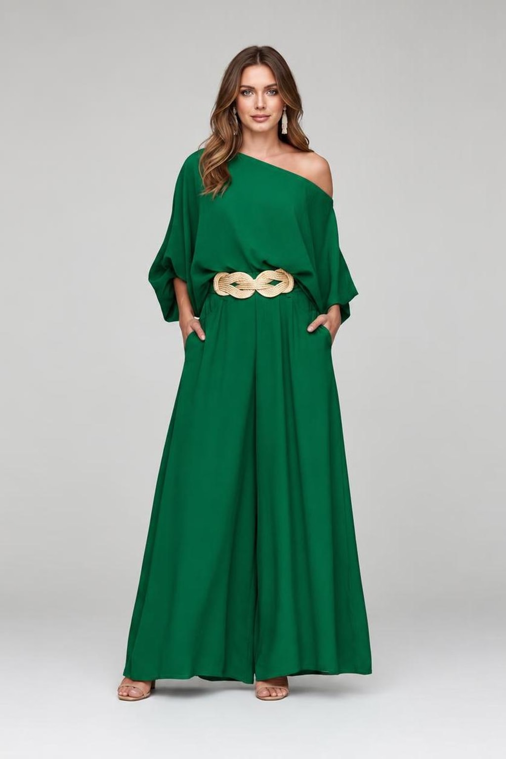 Lightweight Lounge Set With Wide-Leg Pants - 3